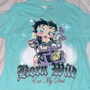 Betty boop crop top t shirt style